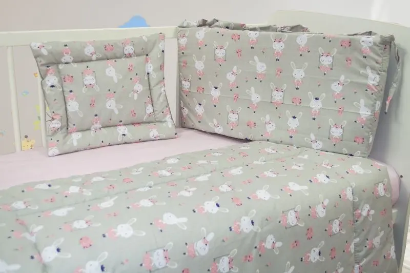 Детское постельное белье MyKids Dancing Bunny 120x60 (Grey)