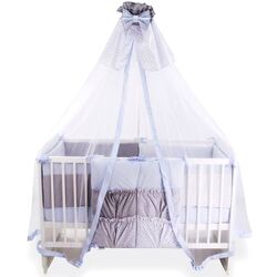 Детское постельное белье MyKids Dots Blue 11ед 120x60 (Grey)