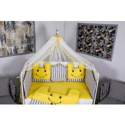 Lenjerie de pat pentru copii MyKids Figures 11 120x60 (Grey/Yellow) Thumb
