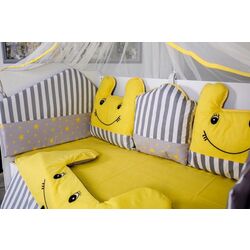 Lenjerie de pat pentru copii MyKids Figures 11 120x60 (Grey/Yellow) Thumb