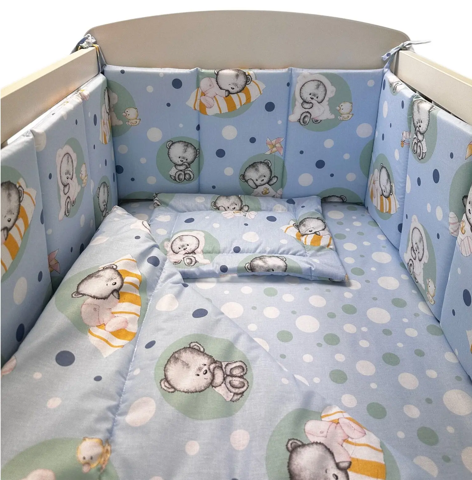 Lenjerie de pat pentru copii MyKids Little Bear 120x60 (Blue)