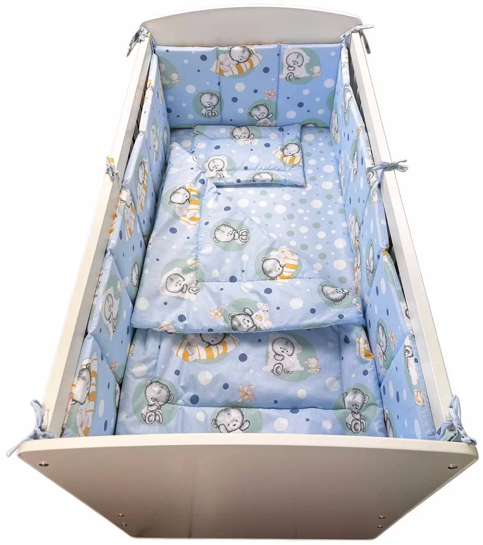 Lenjerie de pat pentru copii MyKids Little Bear 120x60 (Blue)