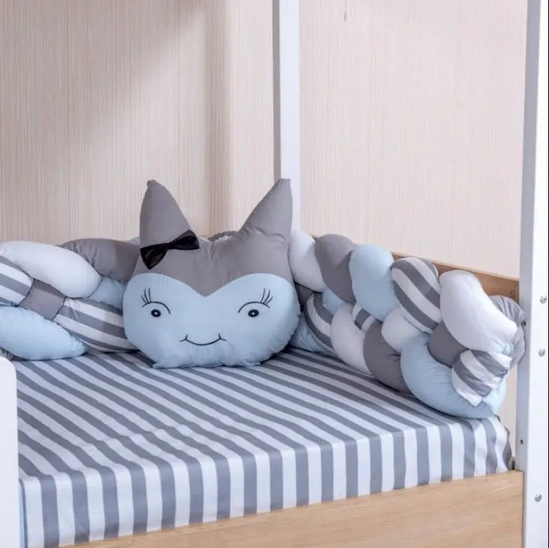 Детское постельное белье MyKids Montessori PS107 7 ед 95x195 (Grey/Blue)