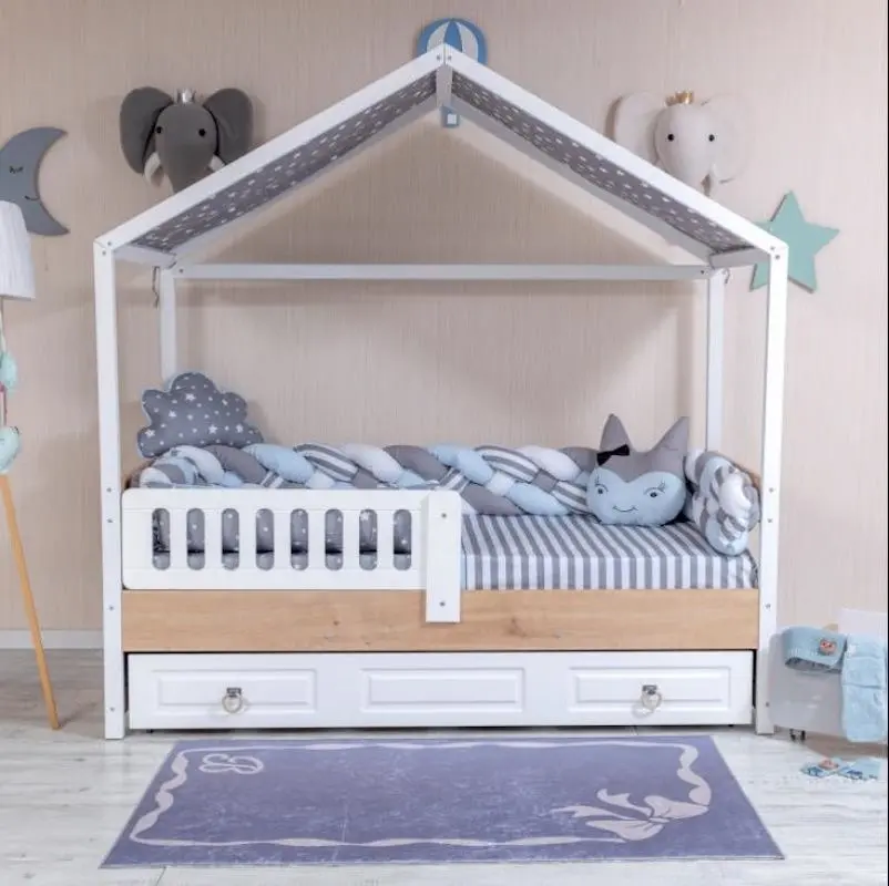 Детское постельное белье MyKids Montessori PS107 7 ед 95x195 (Grey/Blue)