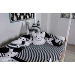 Детское постельное белье MyKids Montessori PS109 6ед 95x195 (White/Black) Thumb