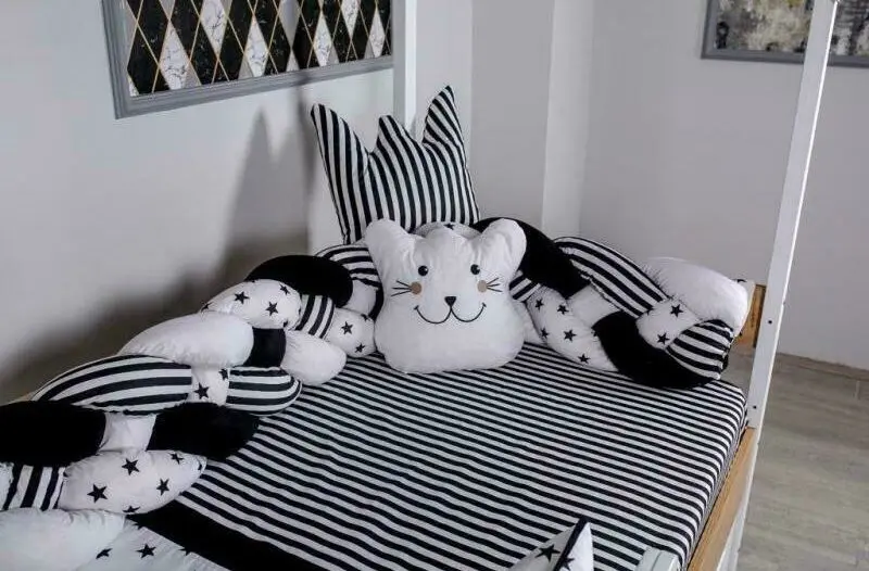 Детское постельное белье MyKids Montessori PS109 6ед 95x195 (White/Black)