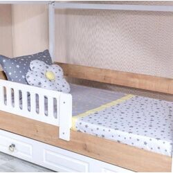 Lenjerie de pat pentru copii MyKids Montessori PS114 9un 95x195 (White/Grey) Thumb