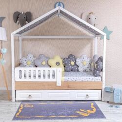 Детское постельное белье MyKids Montessori PS114 9ед 95x195 (White/Grey)