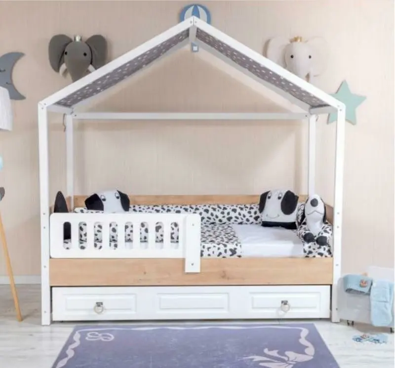 Детское постельное белье MyKids Montessori PS116 6ед 95x195 (White/Black)