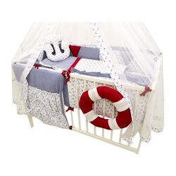 Детское постельное белье MyKids Ocean 120x60 (Blue/Red) Thumb