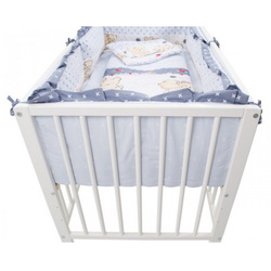 Lenjerie de pat pentru copii MyKids Teddy Friends 5 un 120x60 (Grey) Thumb