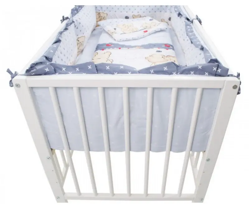 Lenjerie de pat pentru copii MyKids Teddy Friends 5 un 120x60 (Grey) - 3