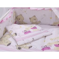 Детское постельное белье MyKids Teddy Play M1 5 120x60 (Pink) Thumb