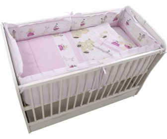 Lenjerie de pat pentru copii MyKids Teddy Play M1 5 120x60 (Pink)