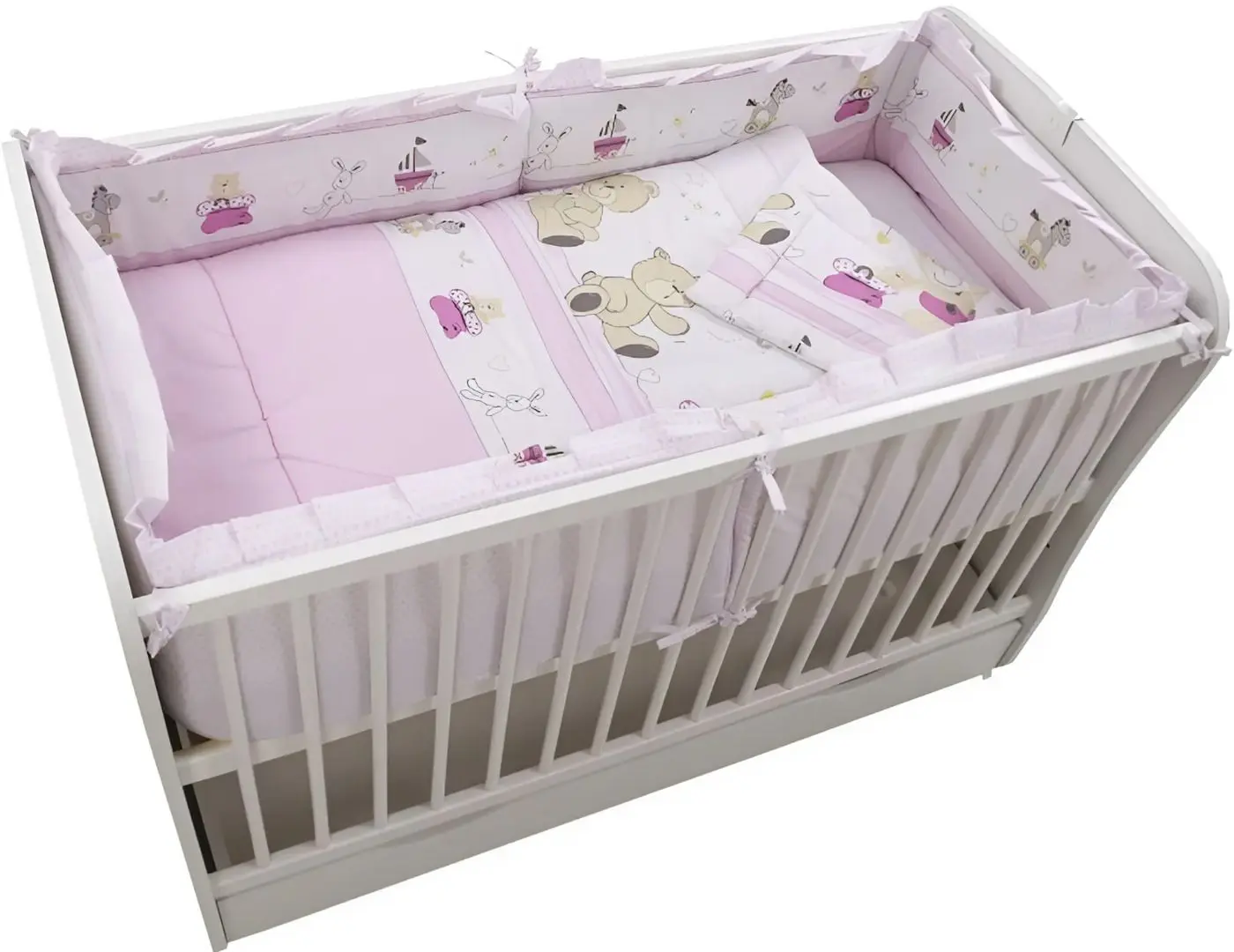 Детское постельное белье MyKids Teddy Play M1 5 120x60 (Pink)