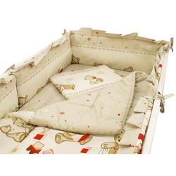Lenjerie de pat pentru copii MyKids Teddy Toys 5 ед 120x60 (Light Brown) Thumb