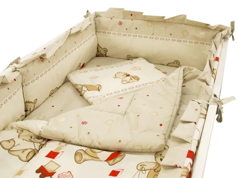 Lenjerie de pat pentru copii MyKids Teddy Toys 5 ед 120x60 (Light Brown) - 3