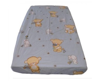 Cearsaf cu elastic MyKids Bears 120x60 (Blue)