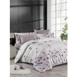 Постельное белье New Home Deluxe Satin Gaye Euro 2P (White/Pink)