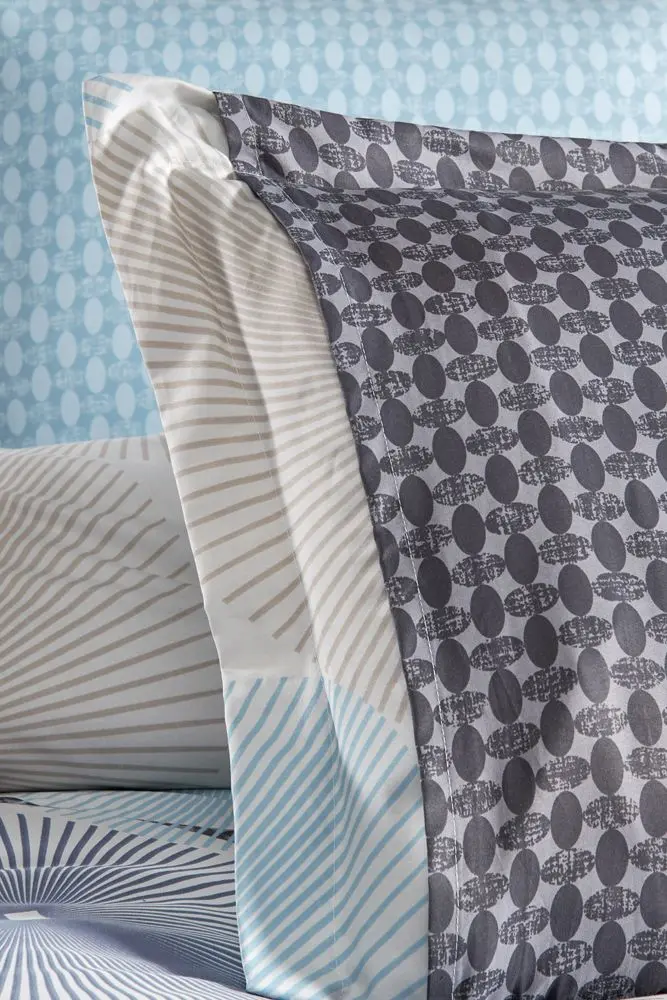 Постельное белье New Home Deluxe Satin Randy Euro 2P (Blue)