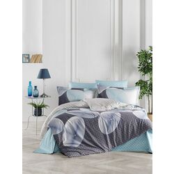 Постельное белье New Home Deluxe Satin Randy Euro 2P (Blue)