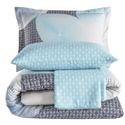 Постельное белье New Home Deluxe Satin Randy Euro 2P (Blue) Thumb