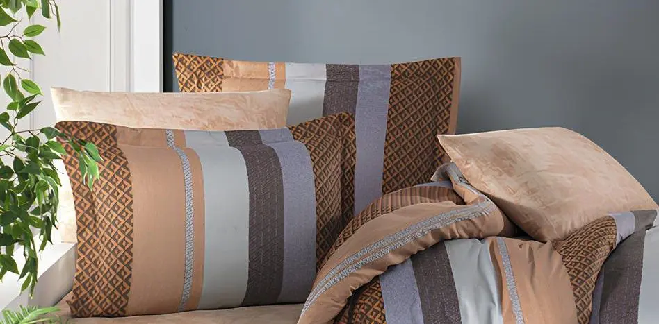 Постельное белье New Home Deluxe Satin Serra Euro 2P (Orange)