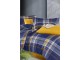 Lenjerie de pat New Home Deluxe Satin Virginia Euro 2P (Blue/Yellow)