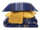 Lenjerie de pat New Home Deluxe Satin Virginia Euro 2P (Blue/Yellow)