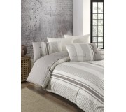 Lenjerie de pat New Home Natural Duvet Cover Beyza Euro 2P (Beige)