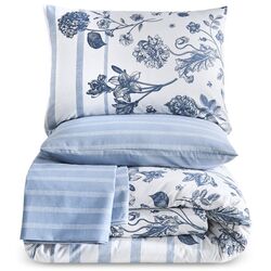 Постельное белье New Home Ranforce Alessa 2P (Blue/White) Thumb