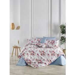 Постельное белье New Home Ranforce Emma 2P (White/Blue)