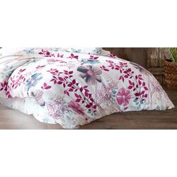 Постельное белье New Home Ranforce Mira 2P (White/Pink) Thumb