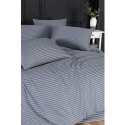 Lenjerie de pat New Home Stripe Satin 2P (Anthracite) Thumb