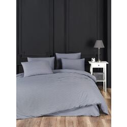 Постельное белье New Home Stripe Satin 2P (Anthracite)