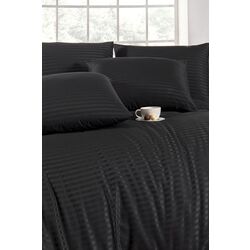 Lenjerie de pat New Home Stripe Satin 2P (Black) Thumb