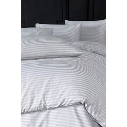 Постельное белье New Home Stripe Satin Euro 2P (Grey) Thumb