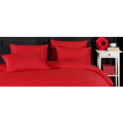 Lenjerie de pat New Home Stripe Satin Euro 2P (Red) Thumb