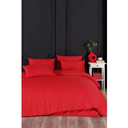 Постельное белье New Home Stripe Satin Euro 2P (Red)
