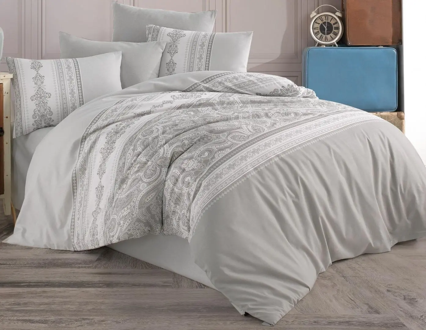 Постельное белье с одеялом и подушками New Home Ranforce New Life Series Luna 2202-01 2P