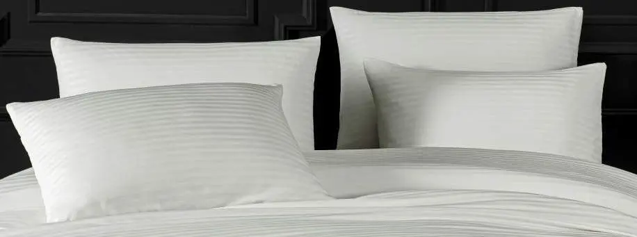 Lenjerie de pat New Home Stripe Satin Euro 2P (Beige)