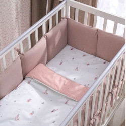 Детское постельное белье Perina Bunnies 60x120 (White/Pink) Thumb