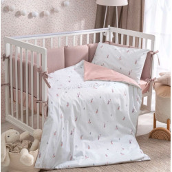 Детское постельное белье Perina Bunnies 60x120 (White/Pink)
