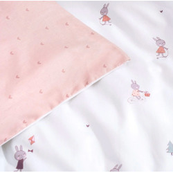 Детское постельное белье Perina Bunnies 60x120 (White/Pink) Thumb