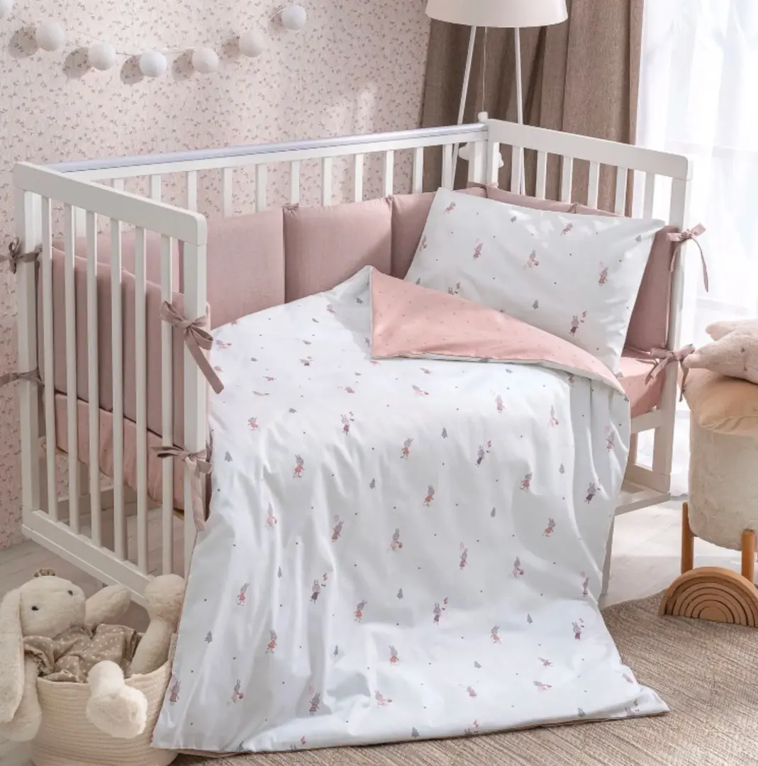 Детское постельное белье Perina Bunnies 60x120 (White/Pink)