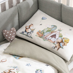 Детское постельное белье Perina Friends 60x120 (Grey/Olive) Thumb