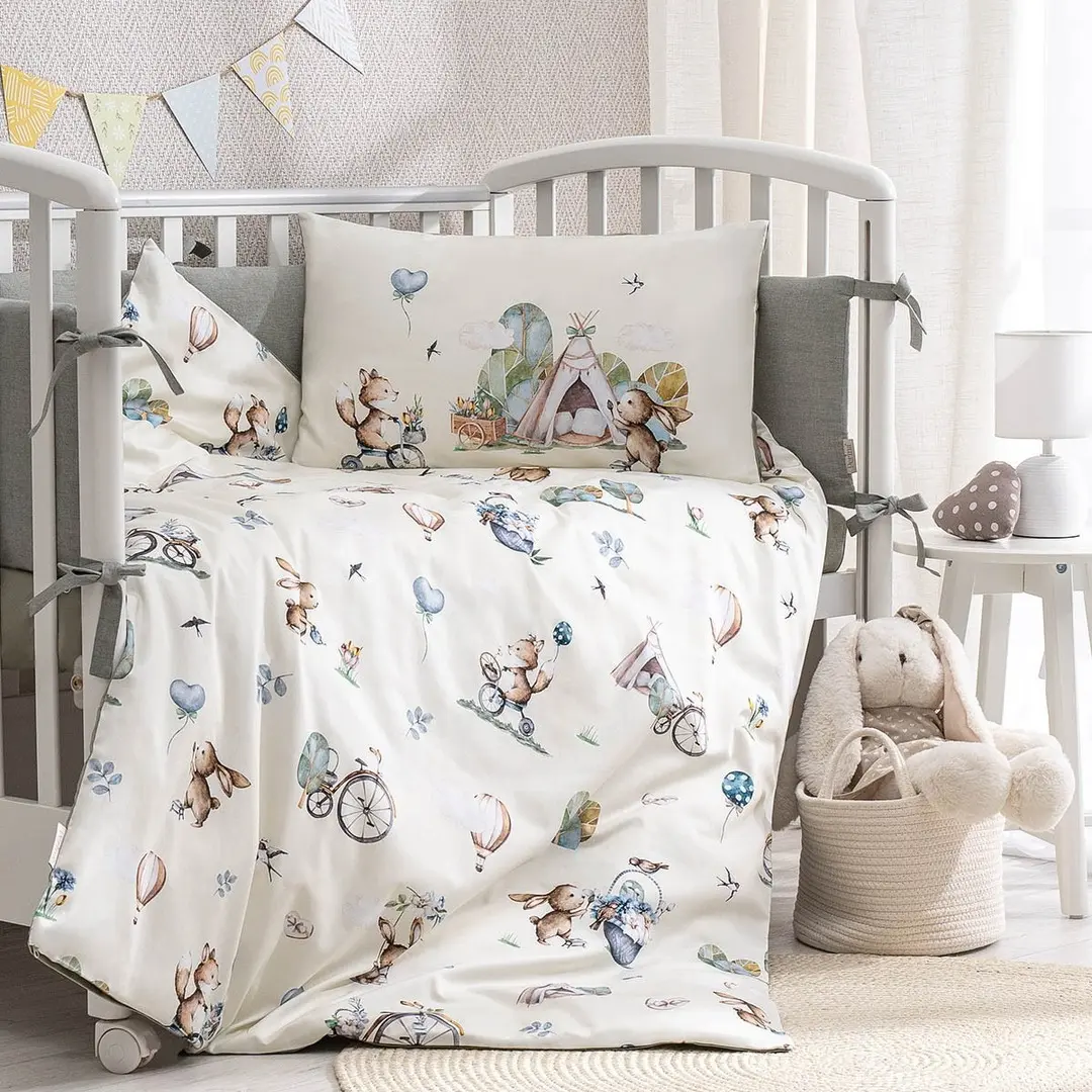 Детское постельное белье Perina Friends 60x120 (Grey/Olive)