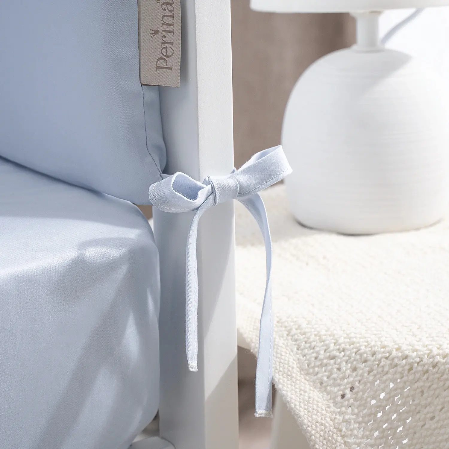 Детское постельное белье Perina Sateen Teddy 60x120 (Blue) - 7