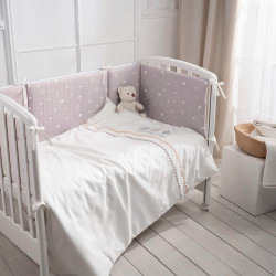 Детское постельное белье Perina Toys Stars 60x120 (Grey/White) Thumb