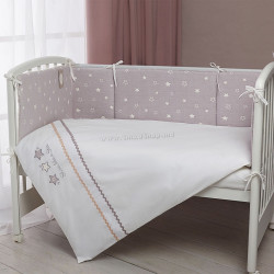 Детское постельное белье Perina Toys Stars 60x120 (Grey/White)